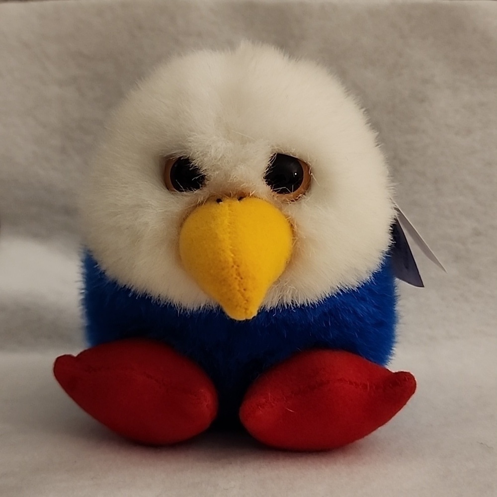 Vintage Puffkins Patriot Plush Eagle 94 P.V.C. Pellets Collectable Tag